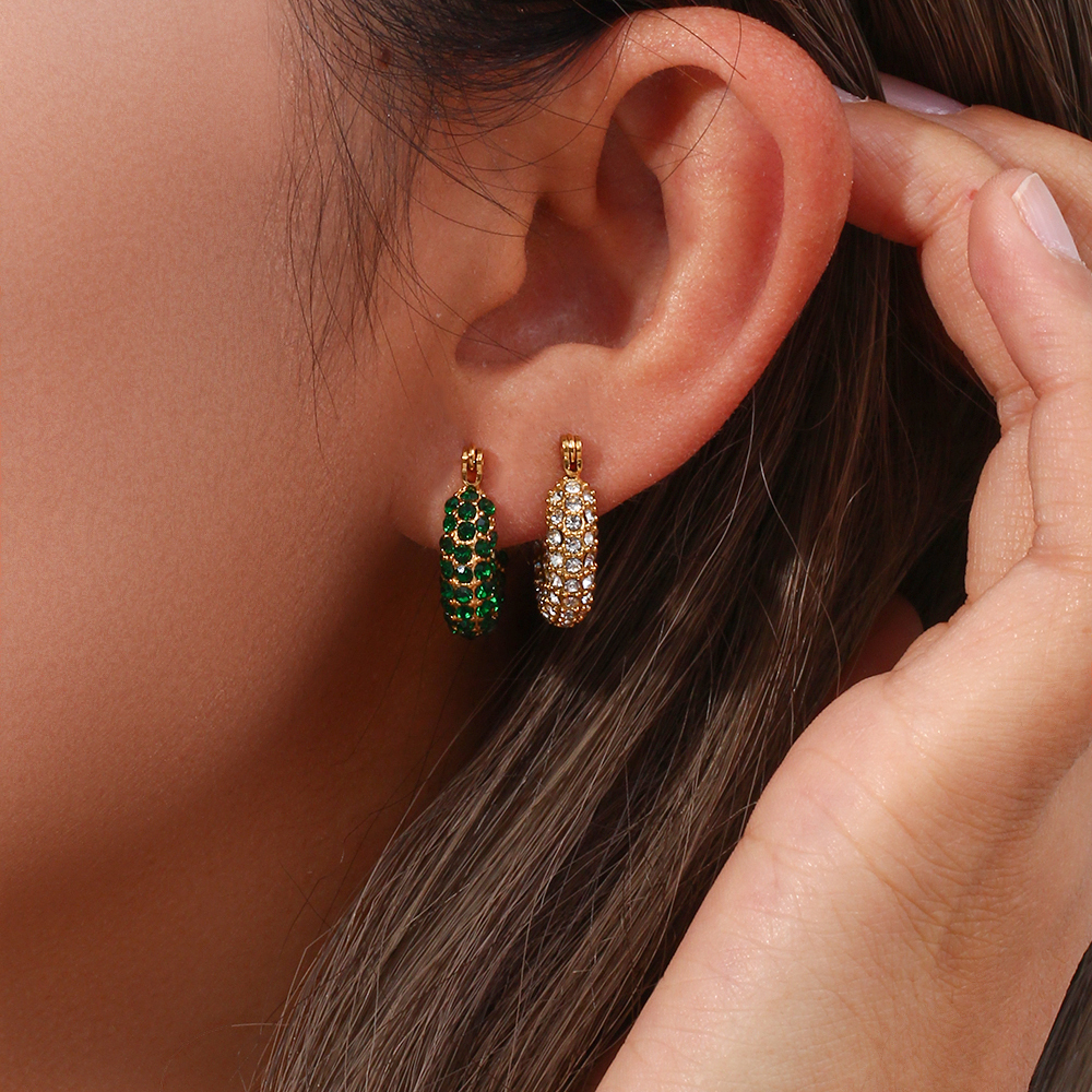 PVD Coated Real Gold Plated 18K Gold Geometric 304 Stainless Steel Fashion Waterproof Non Tarnish Earrings