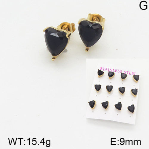 INS New  Fashion Titanium Steel Love Heart Stud Earrings 18K Gold Stainless Steel Love Element Earrings Earrings Niche Design High Earrings For Women Earrings