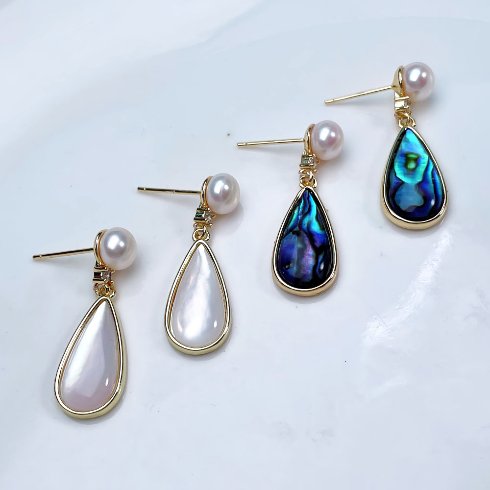 Elegant Freshwater Pearl Stud Earrings Shell Element Jewelry Affordable Luxury Date Night High Performance Value Accessories