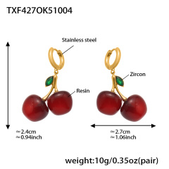 TXF427-Cherry Earrings