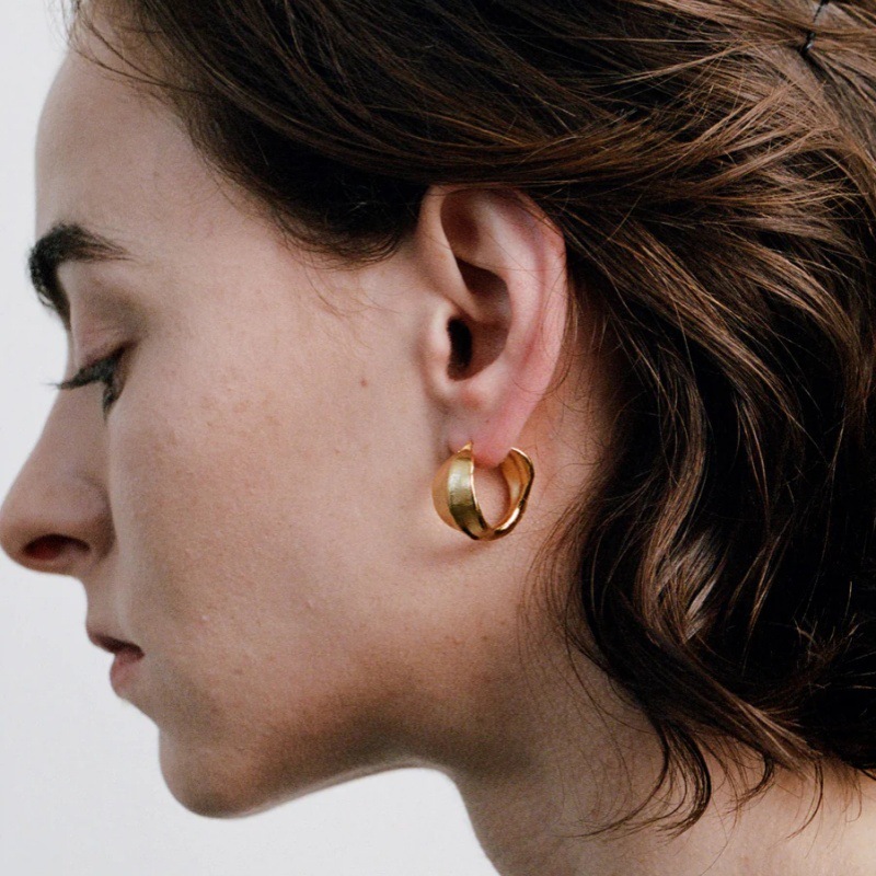 Minimalist Retro Matte Finish Earrings Fashionable Unique Design Summer New Arrival Luxury Style Women's Jewelry Accessories