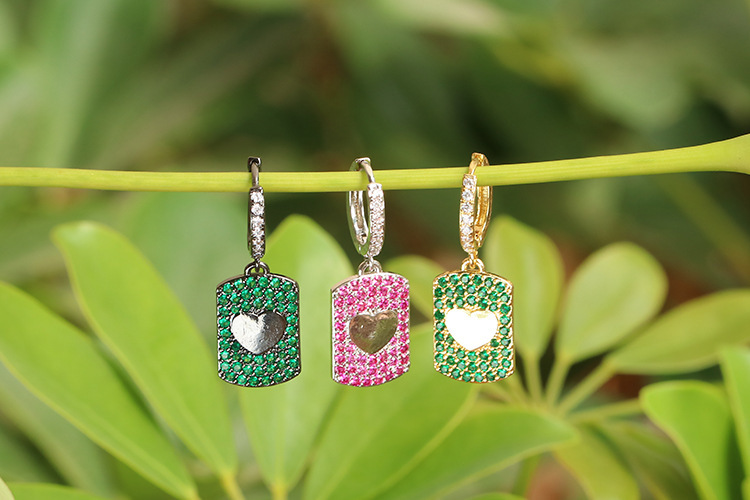 Fashion Multicolor Micro-inlaid Zircon Earrings Wholesale