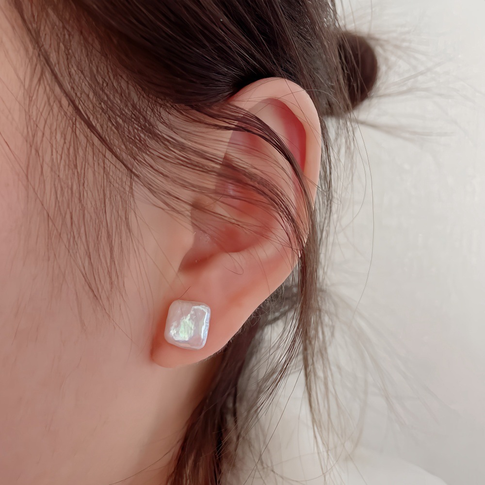 Retro Silver Needle Earrings And Open Ring Jewelry Set 925 Sterling Silver Through Body Commute Accessories For Women