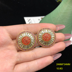 Red Stud Earrings