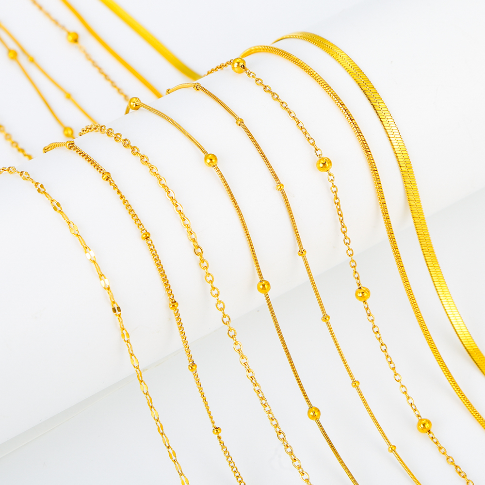 Stainless Steel O-Link Bead Chain 12 Pieces DIY Jewelry Making Accessories Daily Handmade Supplies Women's Men's Unisex Necklace