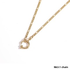 Gold ：NK3:1 Necklace 3mm*50cm/weight 8.7g