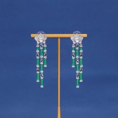 White Earrings on White Background