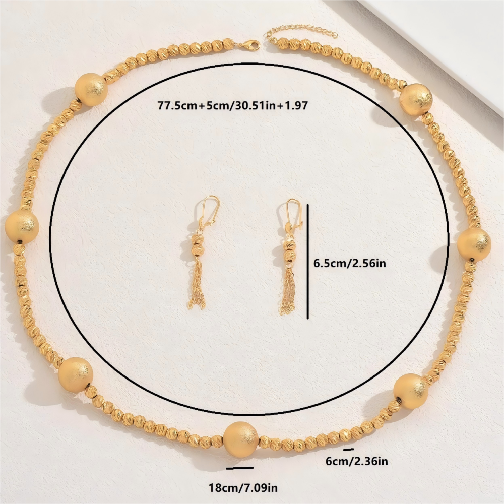 Two-Piece Set 2 Pieces Copper Material Set High-End Fashion Simple Elegant Personality Versatile Exquisite Jewelry Necklace Earrings Set For Women Banquet Party Gathering Accessories