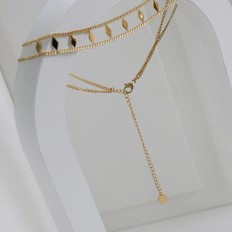 PVD Coated Real Gold Plated 18K Gold 304 Stainless Steel Fashion Waterproof Non Tarnish 304 Stainless Steel Necklace