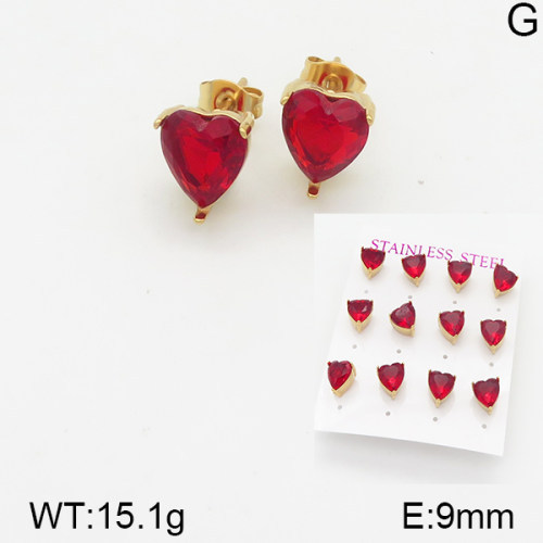INS New  Fashion Titanium Steel Love Heart Stud Earrings 18K Gold Stainless Steel Love Element Earrings Earrings Niche Design High Earrings For Women Earrings