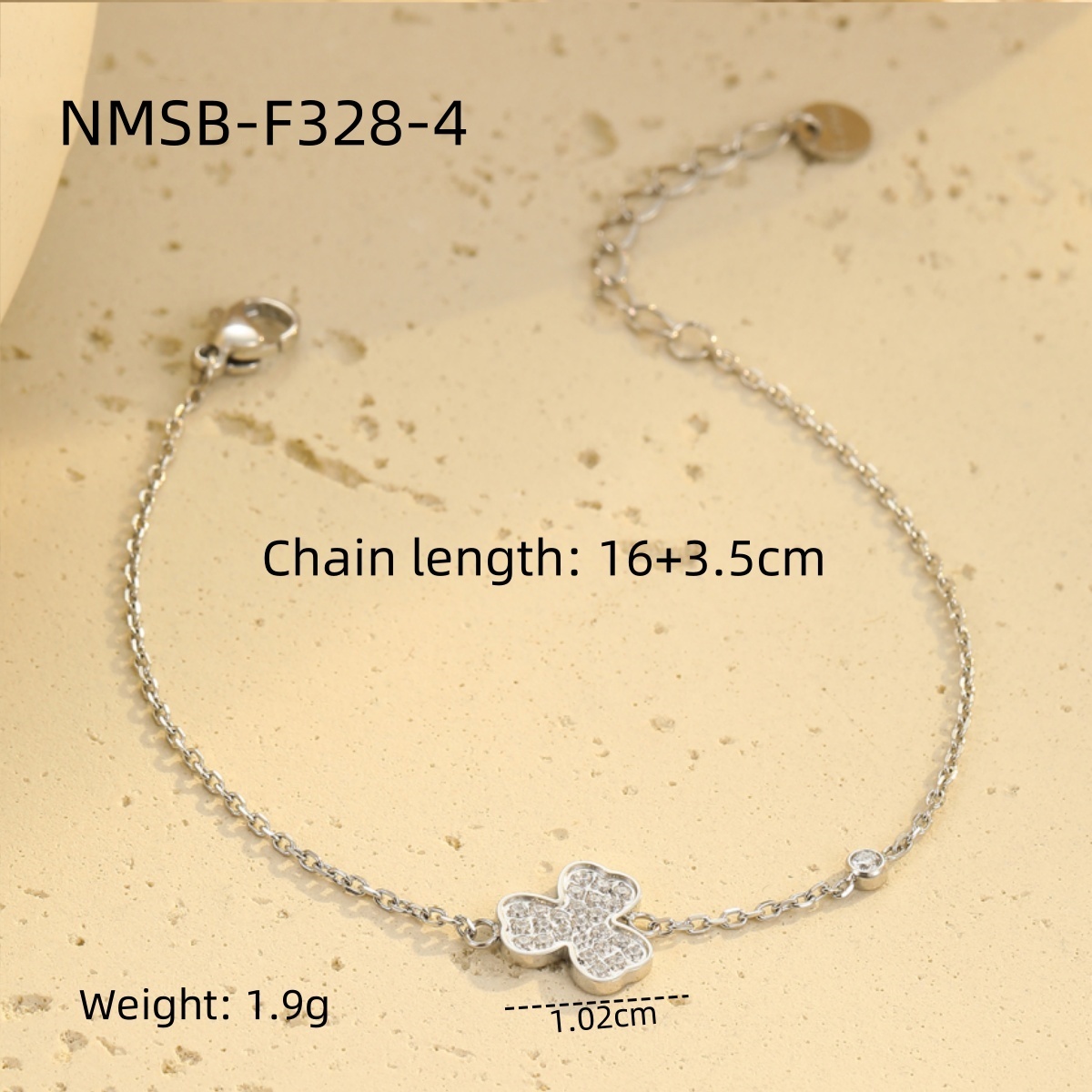 Style Personality Small Flower Dog Paw Cute Simple Titanium Steel 304 Stainless Steel Bracelet Non-Fading Design Sense Light Luxury Hand Jewelry Wholesale