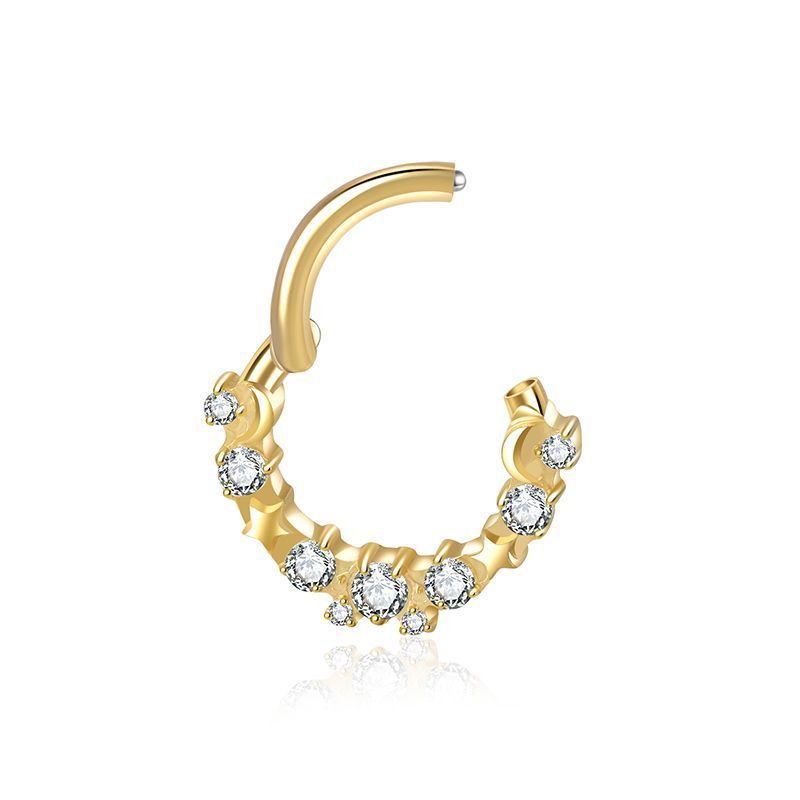 Trendy F136 Titanium Alloy Earrings Women's Fashionable Body Piercing Lip Rings  Style Jewelry Accessories