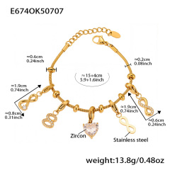 E674-Gold DIY Multi-Accessories Bracelet 15 4cm