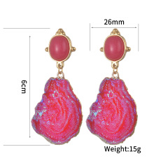 Pink Irregular Earrings 878