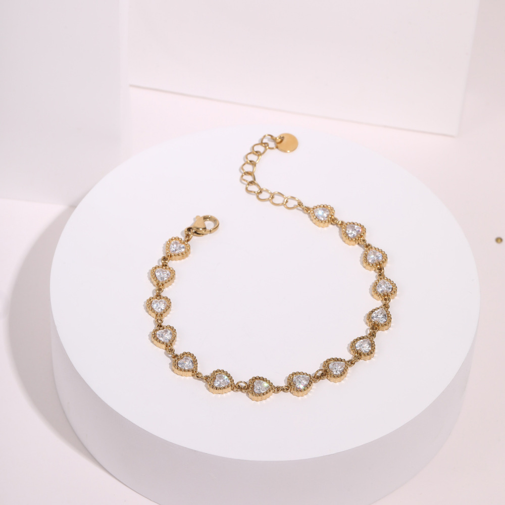 Zircon Series Luxury Stainless Steel Earrings Gold Plated 18K Elegant Geometric Pattern Women's Fashion Jewelry Accessories