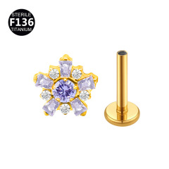 Gold Turns Blue + Light Purple + White