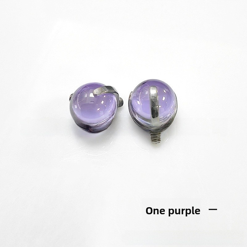 F136 Titanium Three Claw Embryo Ball Zirconia Round Bead Tongue And Lip Studs Piercing Accessories Earrings Titanium Alloy