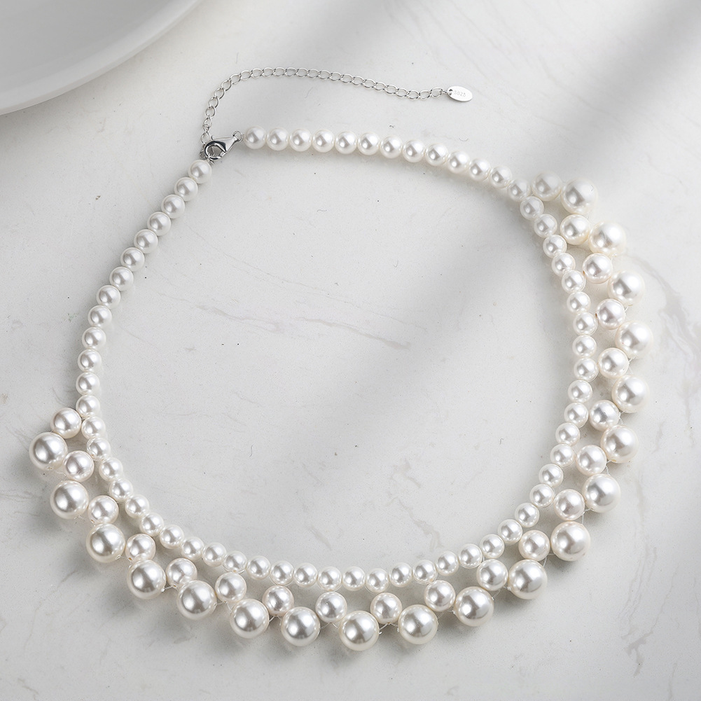 S925 Sterling Silver Silver Pendant Necklace Women's December Birthstone Geometric Jewelry Accessories