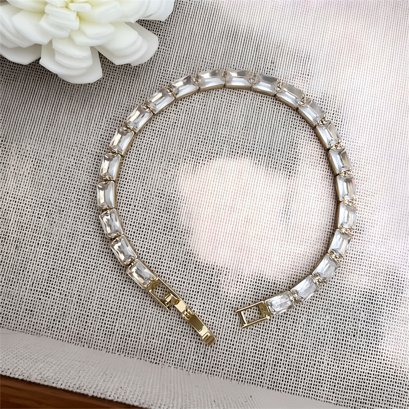 Classic Elegant Style Colorful Zircon Bracelet Fashion High-end Copper Plated 18K Gold Versatile Daily Wear Flower Vacuum Plating (Furnace)