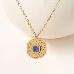 SET0289-Green Gold Necklace