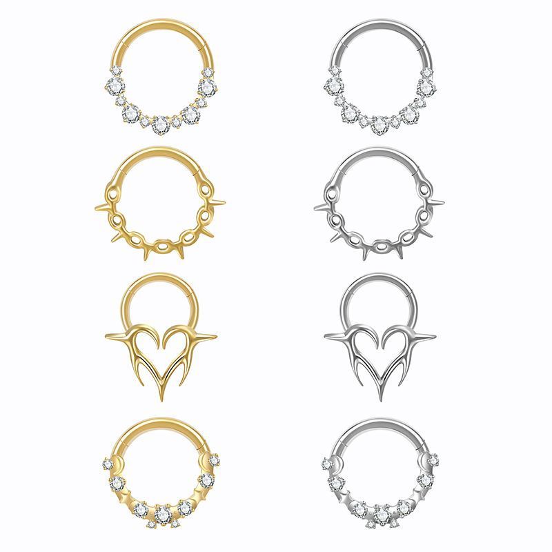 Trendy F136 Titanium Alloy Earrings Women's Fashionable Body Piercing Lip Rings  Style Jewelry Accessories