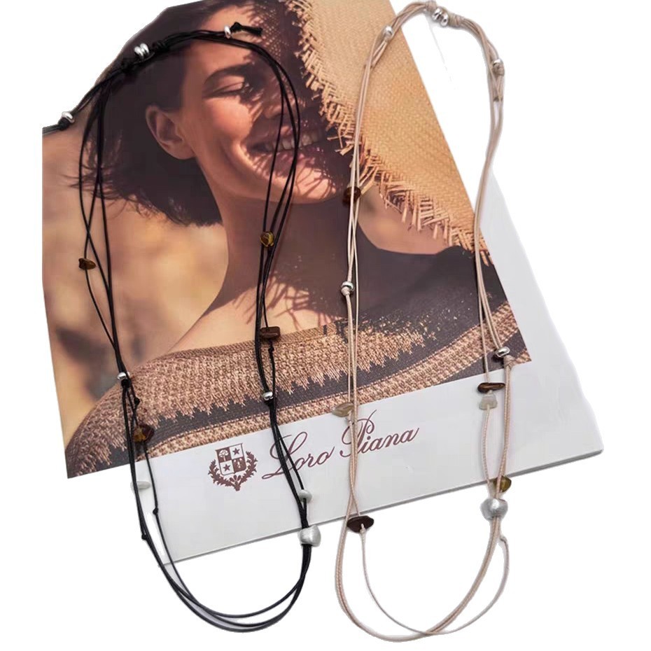 Special-Interest Design Natural Stone Beaded Hand-Woven High-Grade Pendant Necklace Accessories Women's Fashion Accessories Jewellery