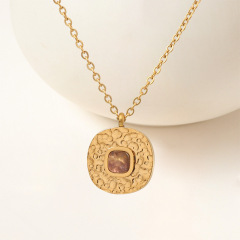 Purple Gold Necklace