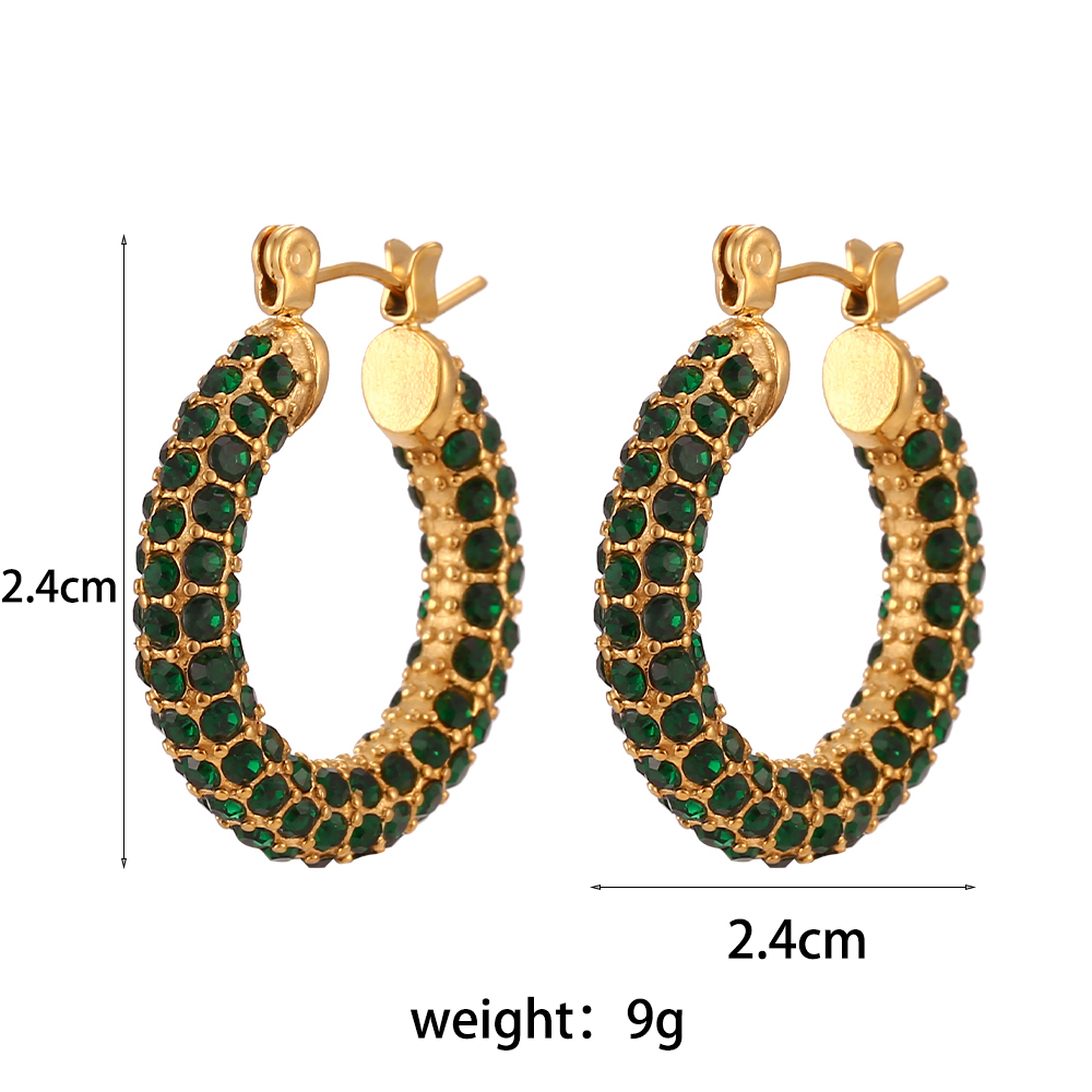 PVD Coated Real Gold Plated 18K Gold Geometric 304 Stainless Steel Fashion Waterproof Non Tarnish Earrings