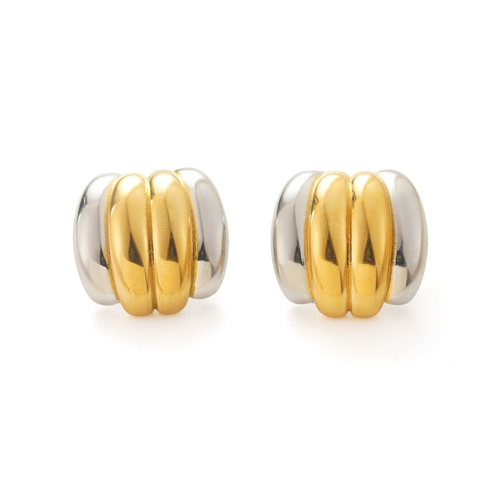 Geometric Waterdrop Titanium Steel Earrings Simple  Style Stainless Steel Earring Women's Casual Fashion Jewelry Accessories
