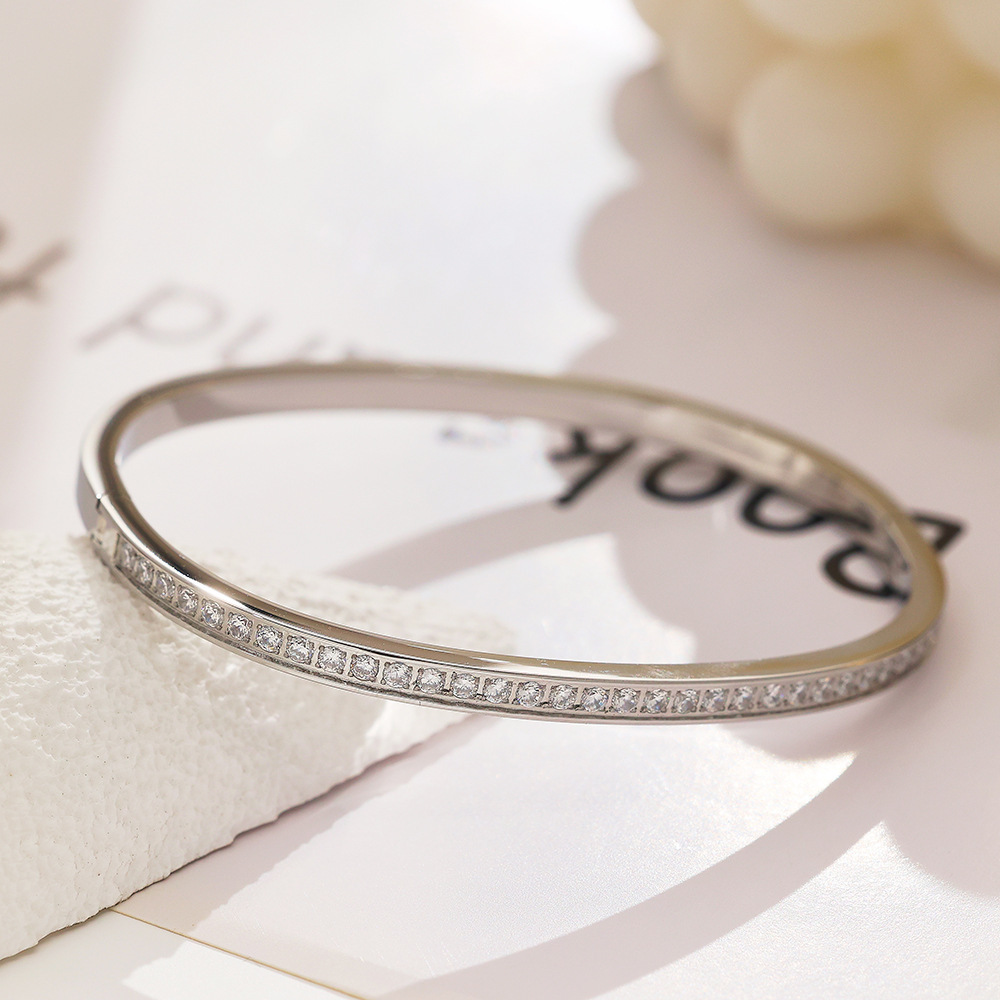 Titanium Steel Bracelet With Diamonds Girl Holiday Gift Starry Sky Feeling Women's Jewelry Accessories