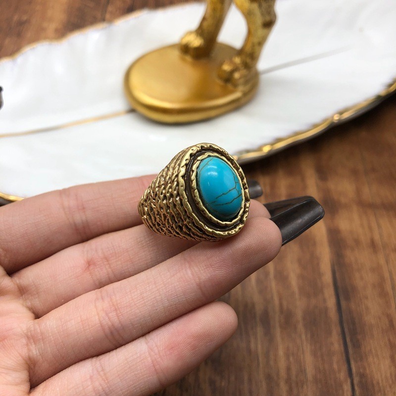 Elegant Vintage Style Classic Style Geometric Oval Alloy Inlay Artificial Pearls Turquoise Women's Rings Bracelets Necklace