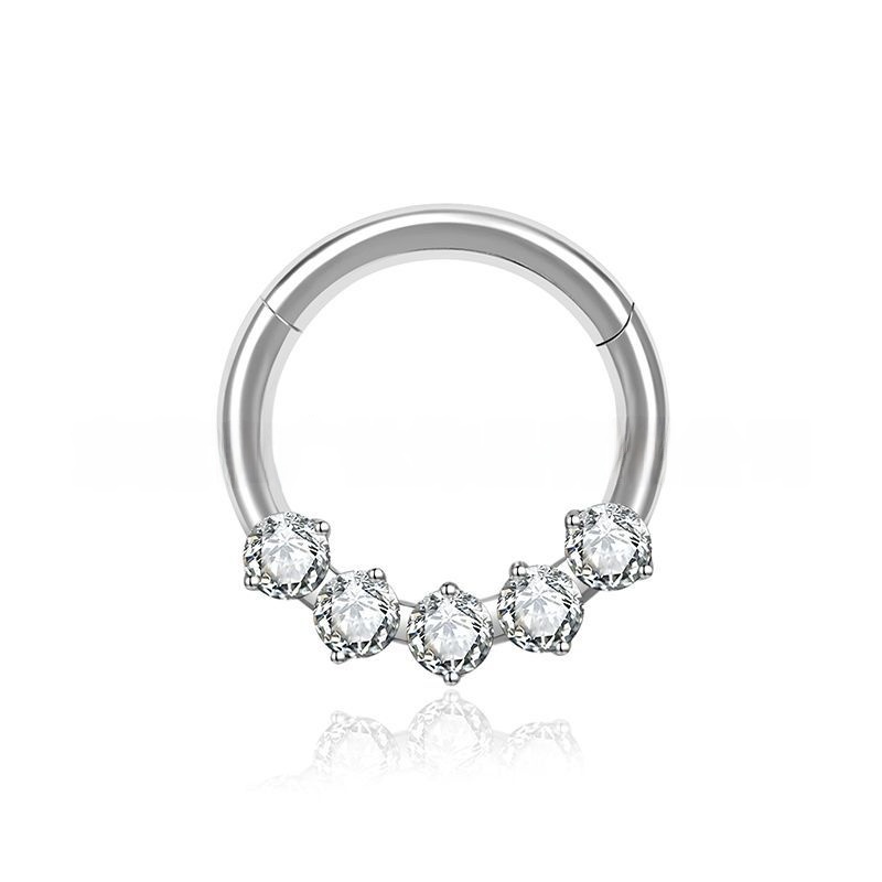 Fashion Titanium Alloy Nose Ring Jewelry For Women Luxurious Simple Personality G23 Earrings Lip Ring Piercing Accessories