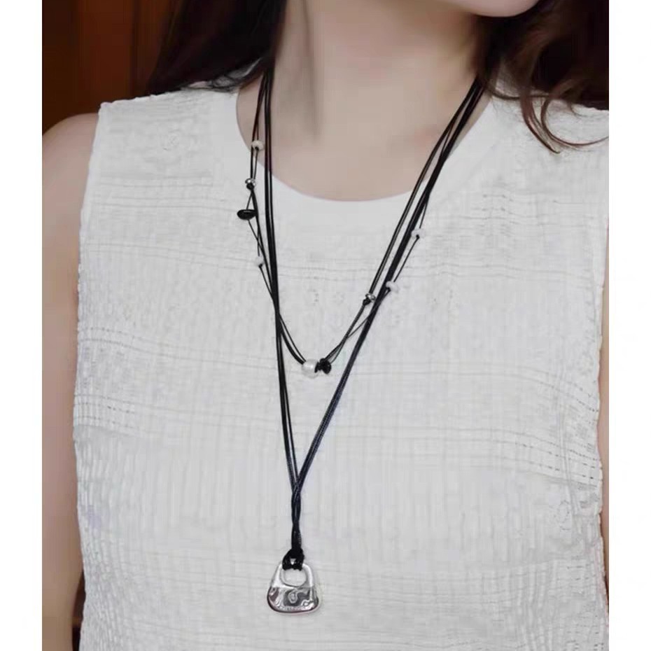 Special-Interest Design Natural Stone Beaded Hand-Woven High-Grade Pendant Necklace Accessories Women's Fashion Accessories Jewellery