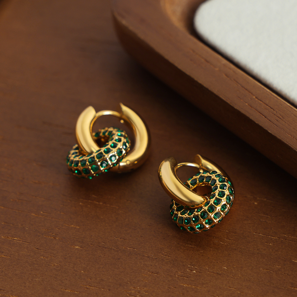 PVD Coated Real Gold Plated 18K Gold Circle Titanium Steel Casual Simple Style Waterproof Non Tarnish Hoop Earrings