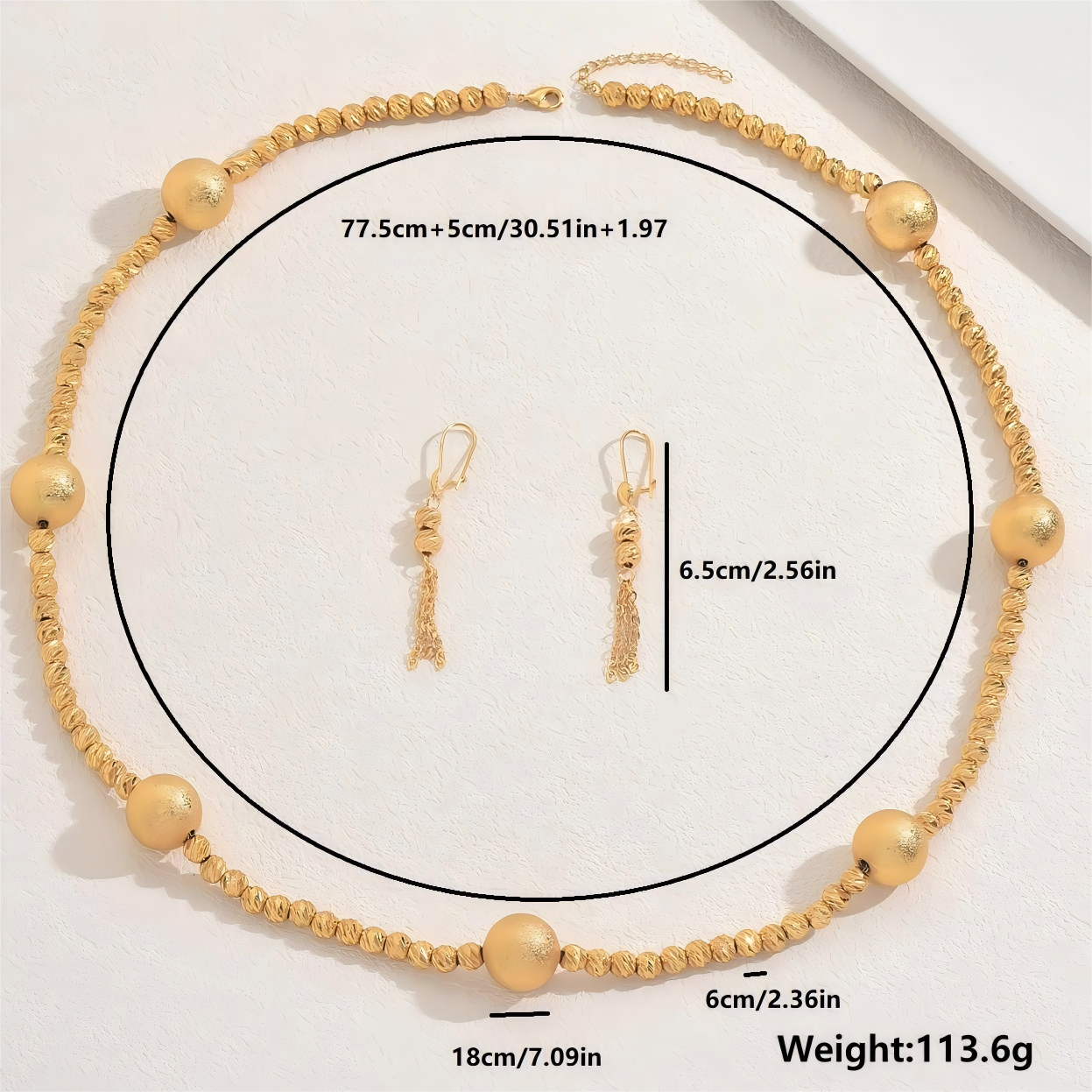 Two-Piece Set 2 Pieces Copper Material Set High-End Fashion Simple Elegant Personality Versatile Exquisite Jewelry Necklace Earrings Set For Women Banquet Party Gathering Accessories