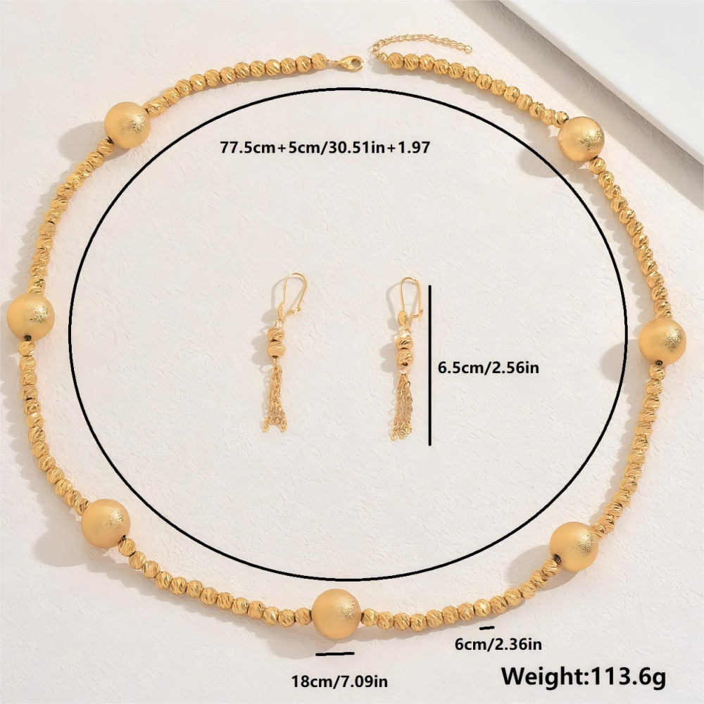 Two-Piece Set 2 Pieces Copper Material Set High-End Fashion Simple Elegant Personality Versatile Exquisite Jewelry Necklace Earrings Set For Women Banquet Party Gathering Accessories