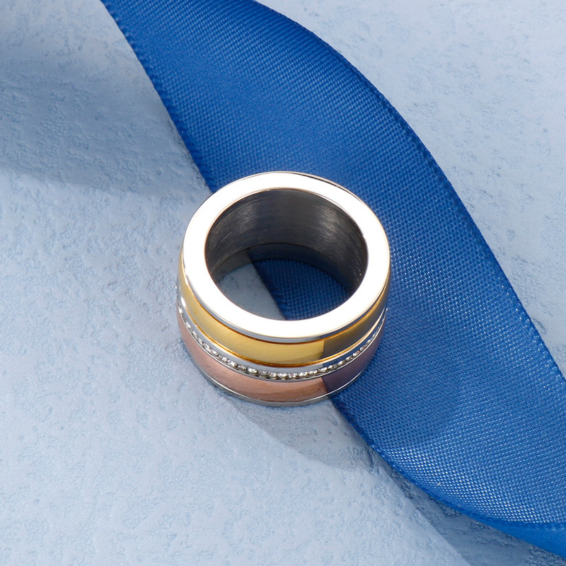 PVD Coated 18K Gold Plated Geometric Stainless Steel Fashion Waterproof Non Tarnish Rings