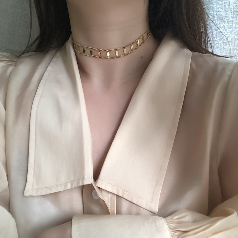PVD Coated Real Gold Plated 18K Gold 304 Stainless Steel Fashion Waterproof Non Tarnish 304 Stainless Steel Necklace