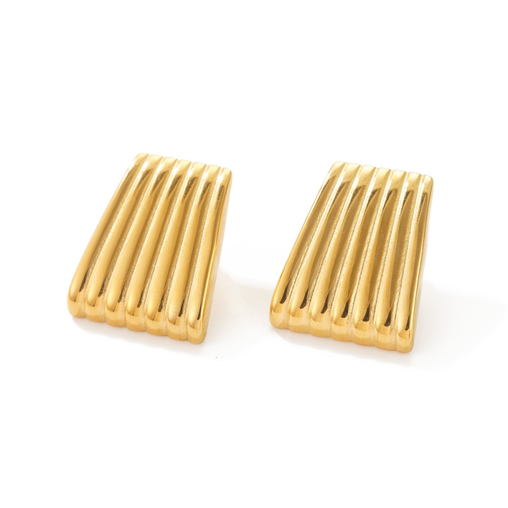 Geometric Waterdrop Titanium Steel Earrings Simple  Style Stainless Steel Earring Women's Casual Fashion Jewelry Accessories