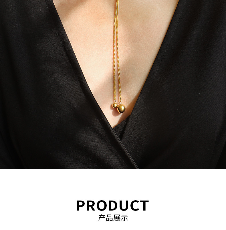PVD Coated Real Gold Plated 18K Gold Geometric 304 Stainless Steel Fashion Waterproof Non Tarnish 304 Stainless Steel Necklace
