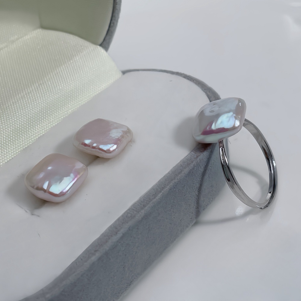 Retro Silver Needle Earrings And Open Ring Jewelry Set 925 Sterling Silver Through Body Commute Accessories For Women