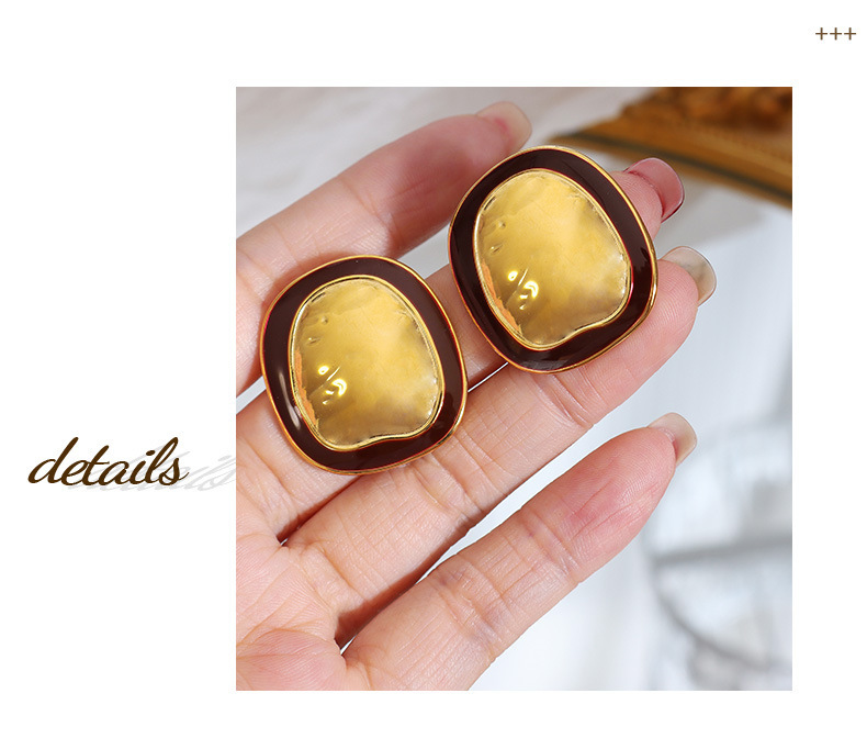 PVD Coated Real Gold Plated 18K Gold Irregular 304 Stainless Steel Retro Waterproof Non Tarnish Ear Studs
