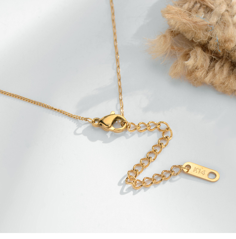 Fashion Geometric Titanium Steel Gold Plated Necklace 1 Piece