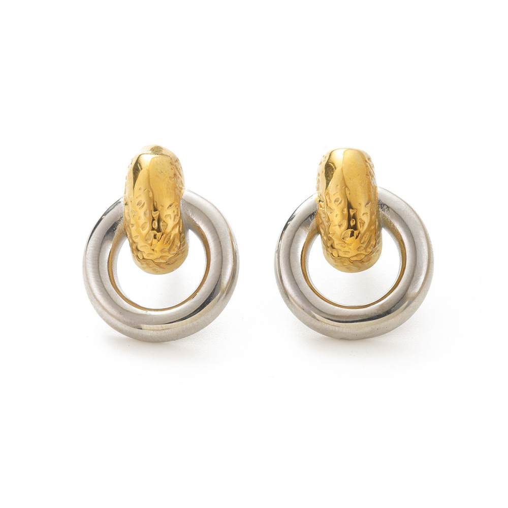 Geometric Waterdrop Titanium Steel Earrings Simple  Style Stainless Steel Earring Women's Casual Fashion Jewelry Accessories