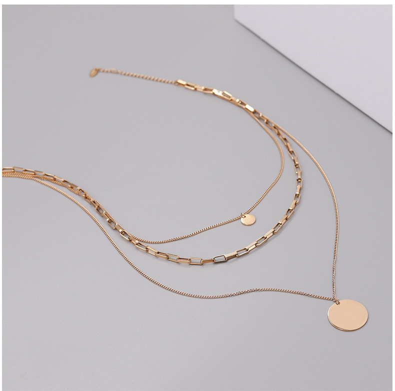 PVD Coated Real Gold Plated Geometric Titanium Steel Fashion Waterproof Non Tarnish Necklace