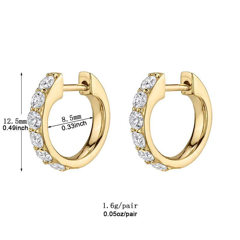 Simple Women's Zircon Earrings Clip-on Jewelry Accessories
