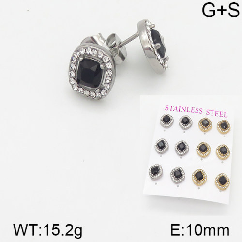 INS New  Fashion Titanium Steel Round Studs Women's 18K Gold Stainless Steel Lovely Element Earrings Earrings Niche Design High Earrings