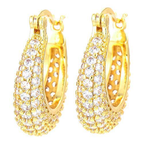 Wholesale New Style Full Diamond Zircon Copper Earrings Nihaojewelry