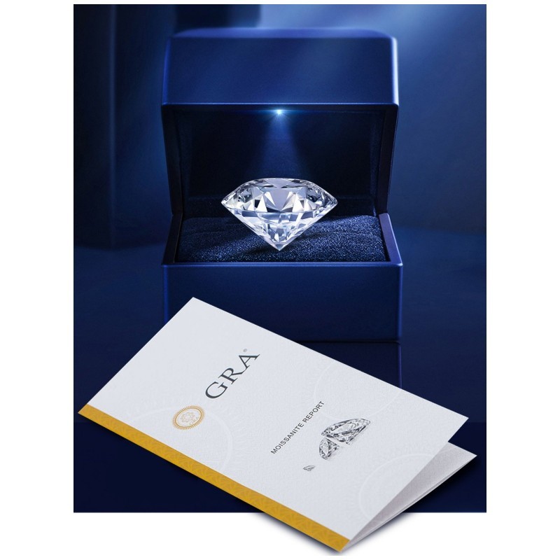 Moissanite 925 Sterling Silver Rings Geometric Water Plating Silver Plated Rings