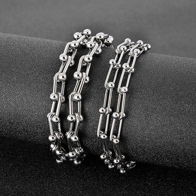 Fashion Geometric Titanium Steel Necklace Plating Stainless Steel Necklaces